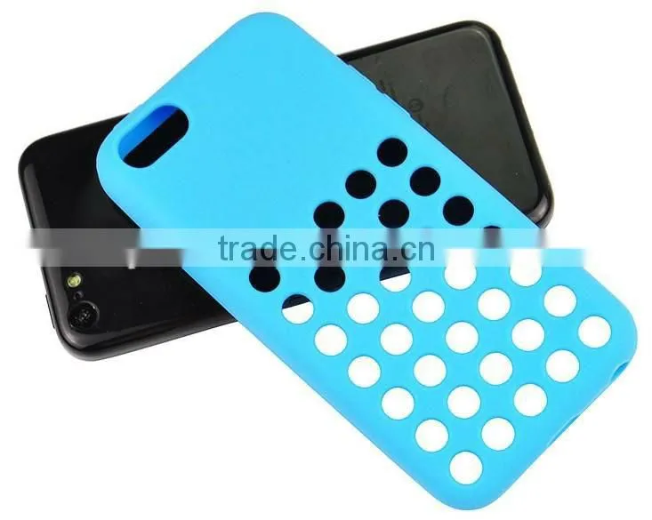 Circular Hole Design Silicone Case for Iphone 5C