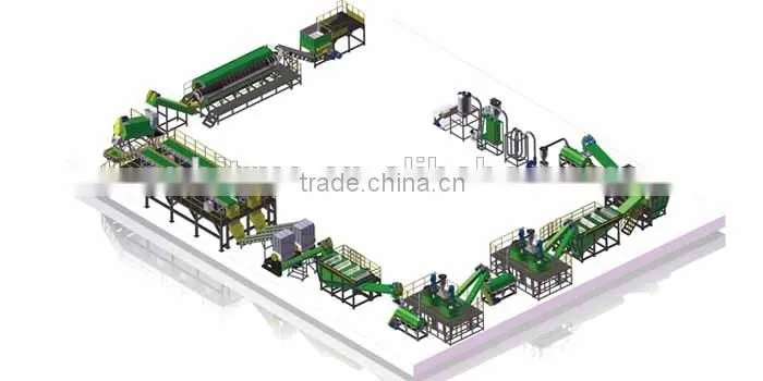 PET bottle washing line recycling machine