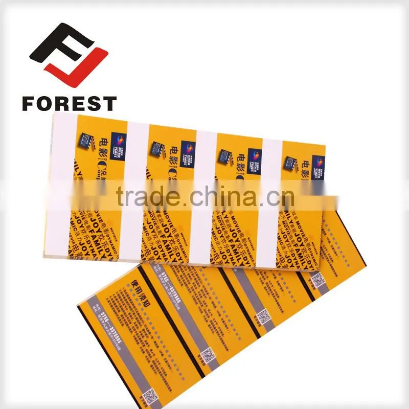 High quality folding movie ticket movie coupon