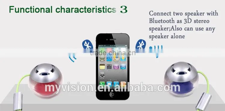 2015 Best quality wireless lamp speaker with mp3 for bicycle