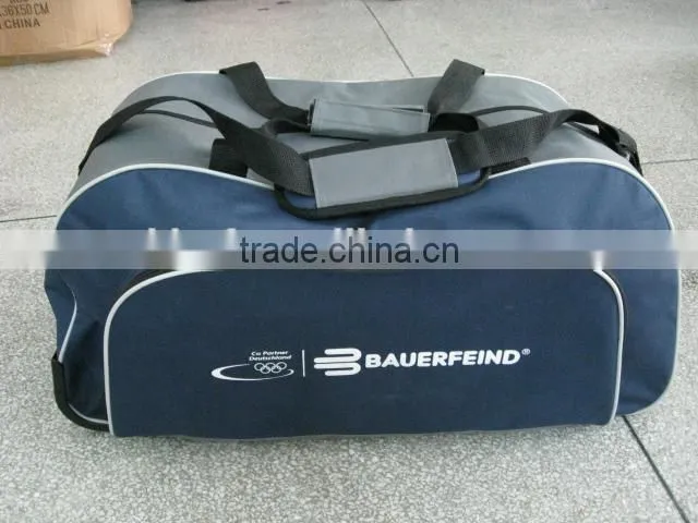 Rolling duffel wheeled sports bag