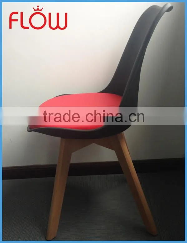 new item PP tulip chair wood leg