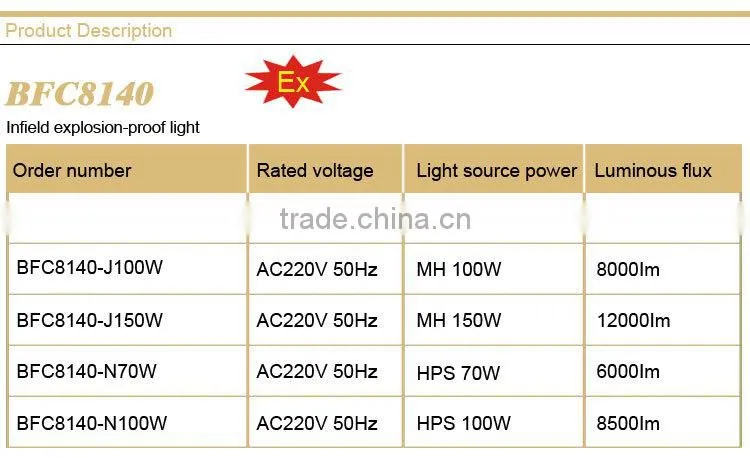 BFC8140 Infield explosion-proof light
