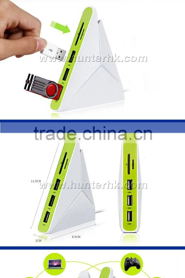 Hot Saling SD Card 3 USB Port USB Hub