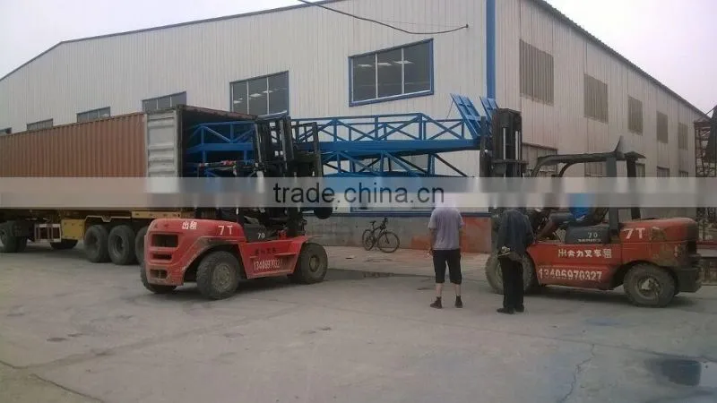 Movable 12 Tons hydraulic yard container loading ramps