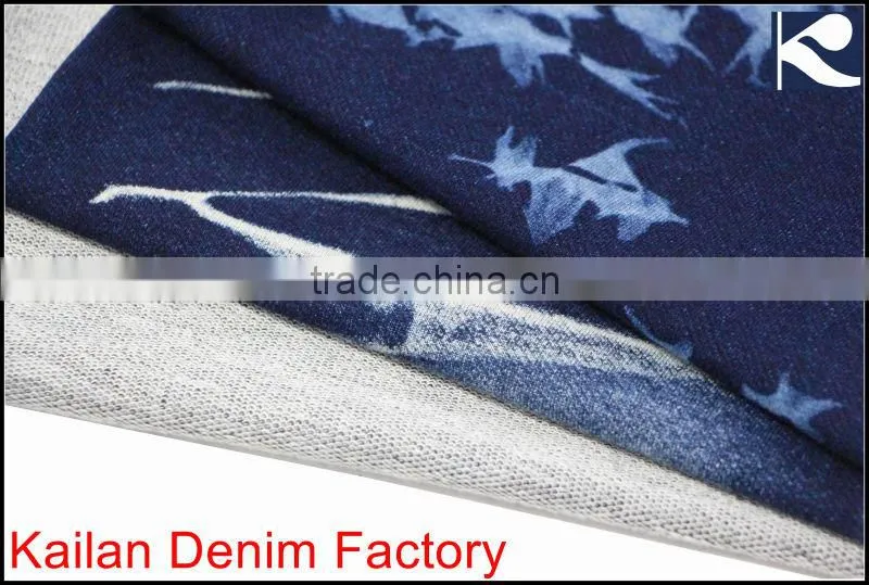 95% cotton indigo dyed knit denim