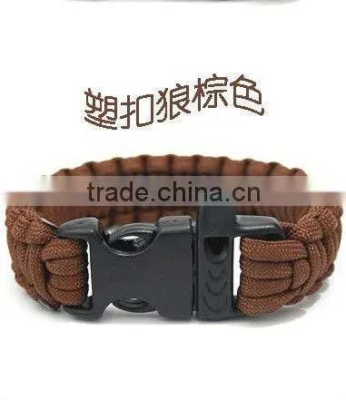 fashion stainless steel gold clasp 550 firefighter paracord bracelet