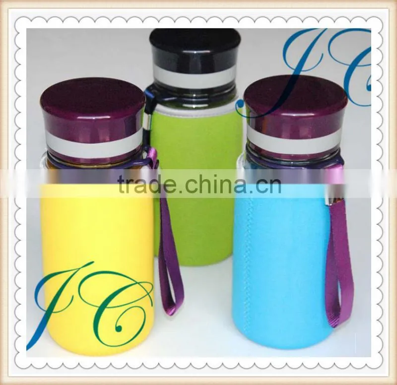 Colorful insulated water bottle coffee cup sleeve with custom logo printing