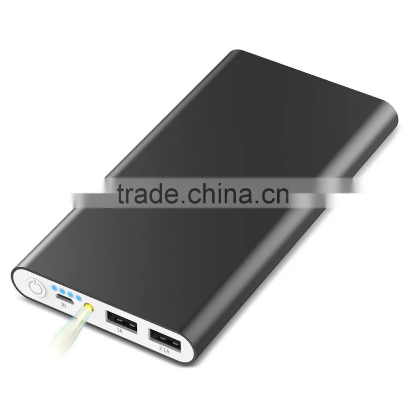 High quality oem dual port power bank 10000mah