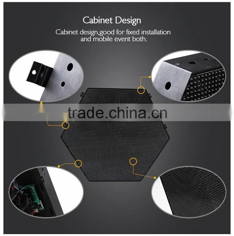 2016 new arrival!!!portable hexagon shape digital hd led display light for indoor wall decoration