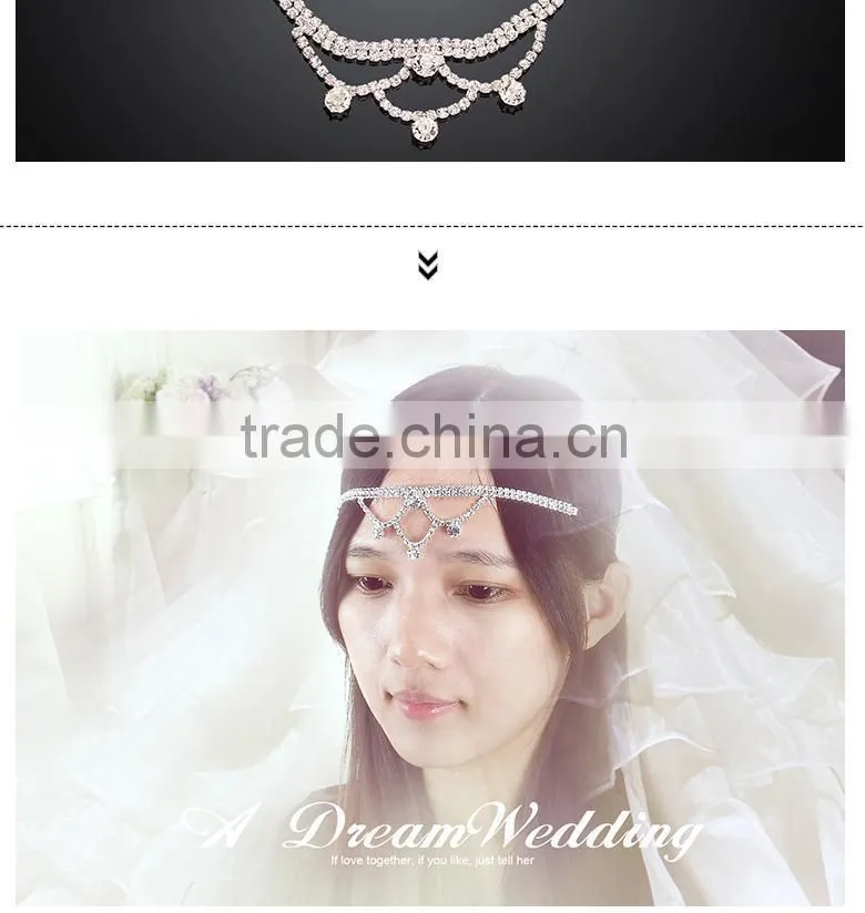 Attractive Sample Accepted Novel Crystal Bridal Head Chain