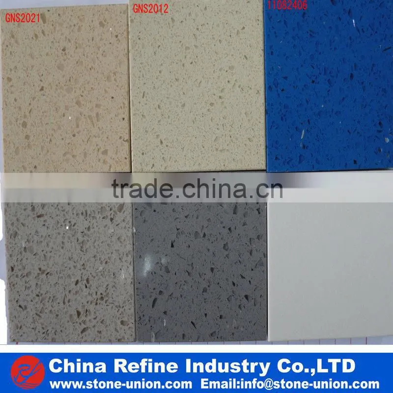 Polished quartz countertop