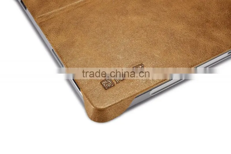 Icarer Luxury Genuine Leather Ultrathin Holder Back cover for Surface Pro 4