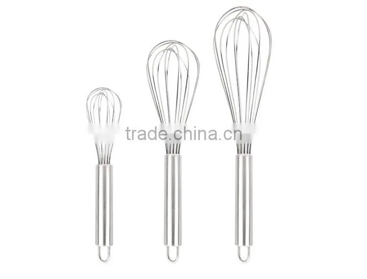 Hot sale food grade FDA and LFGB stainless whisk set kitchen products