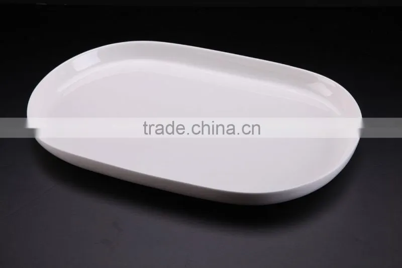 hand painted custom logo porcelain buffet plate