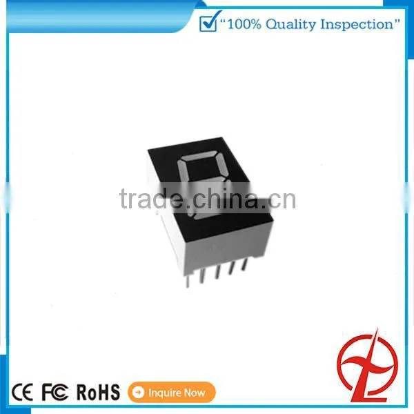 1 digits 7 segment yellow green color led displays with temperature