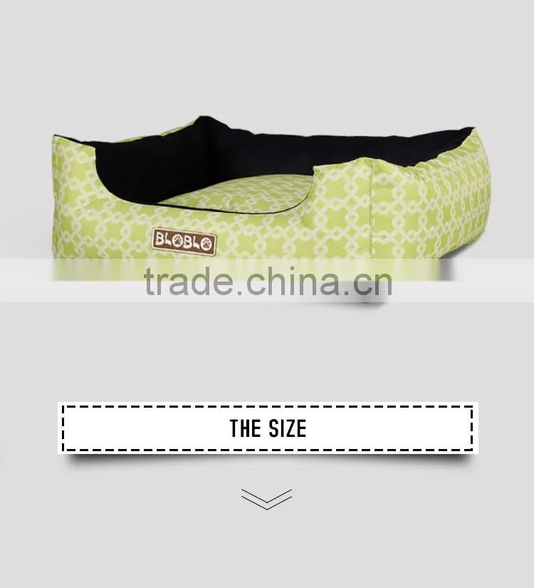 The newest design dog bed with green and black color with white lines