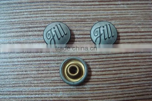 10mm customer logo clothes metal alloy metal rivet