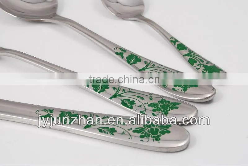 New flatware metal blue color of stainless steel made by Junzhan factory directly and sell in factory price
