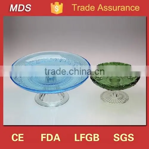 Clear Glass Cake Plate Stand With 3 Tiers
