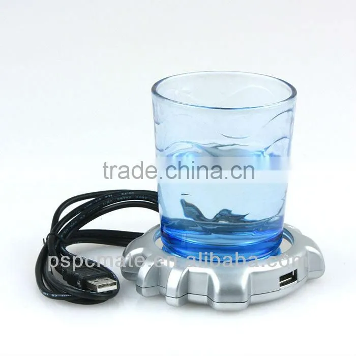 PS-H901 USB Tea Coffee Cup Mug Warmer Heater Pad with 4 Port USB Hub
