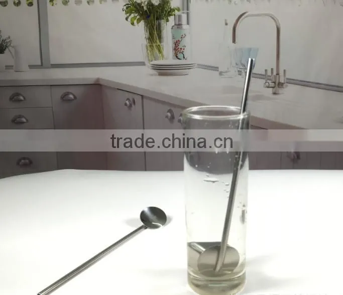 Bulk Price Stainless Steel Metal Drinking Straws with Spoon