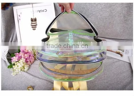 2016 fashion heart shape sling PVC bags