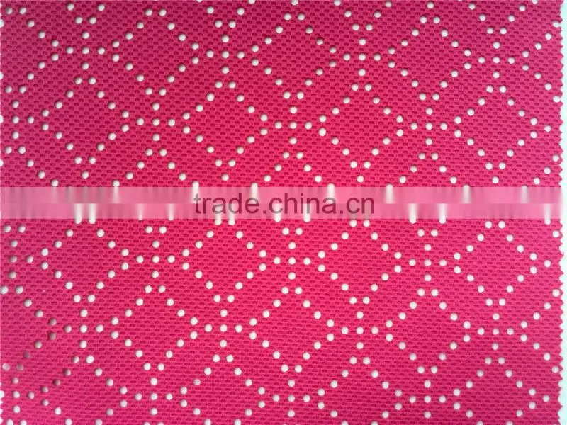 Laser drilling jacquard knitted cloth