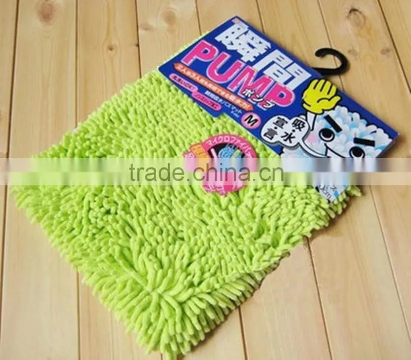Eco-Friendly microfiber chenille anti slip bath mat