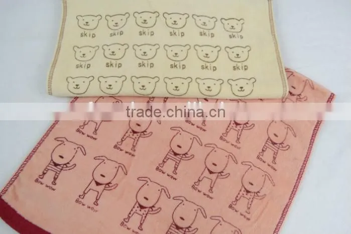 factory good water absorrption cotton cut pile custom printed face towels
