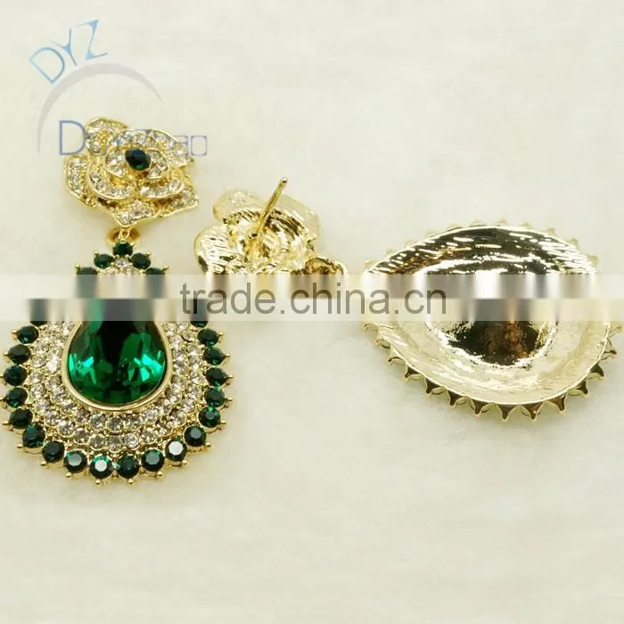 fashion jewelry set for women with clear stone/gold plate jewelry to buy