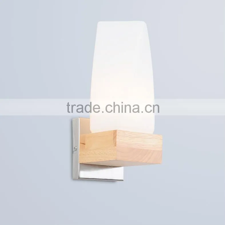 wood wall lamp, wood base wall light