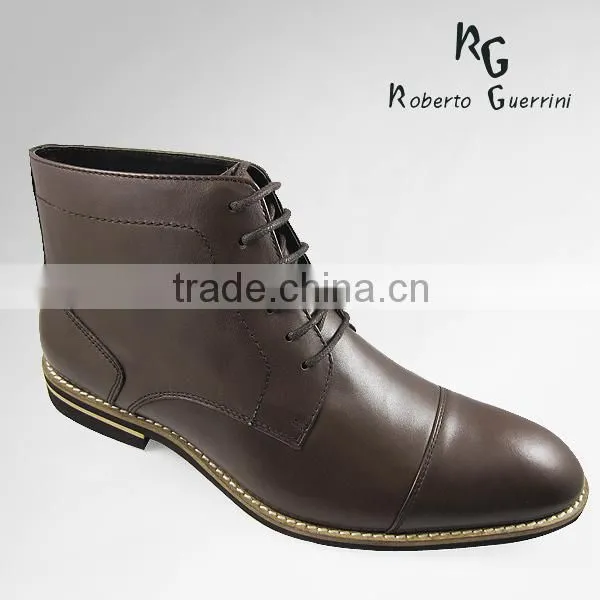 2014 custom lace up leather boot
