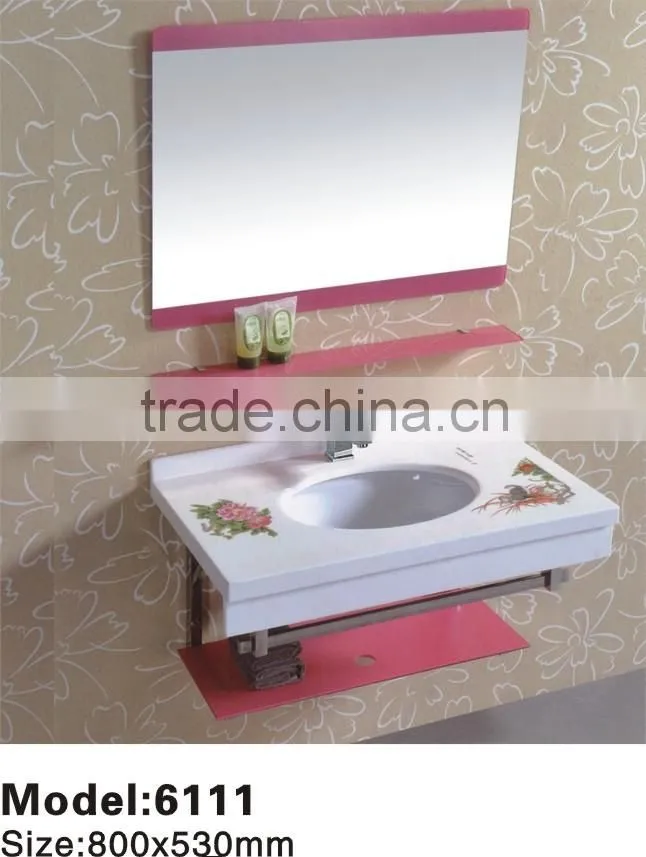 Amazing hotel project artificial marble countertop bathroom glass basin