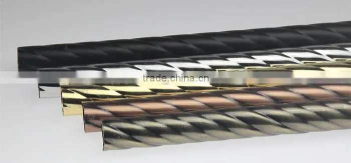 Fashion design plating iron double curtain rod for home decoration
