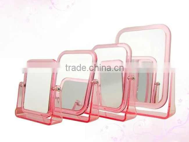Square shaped makeup mirror 1x/3x double sided