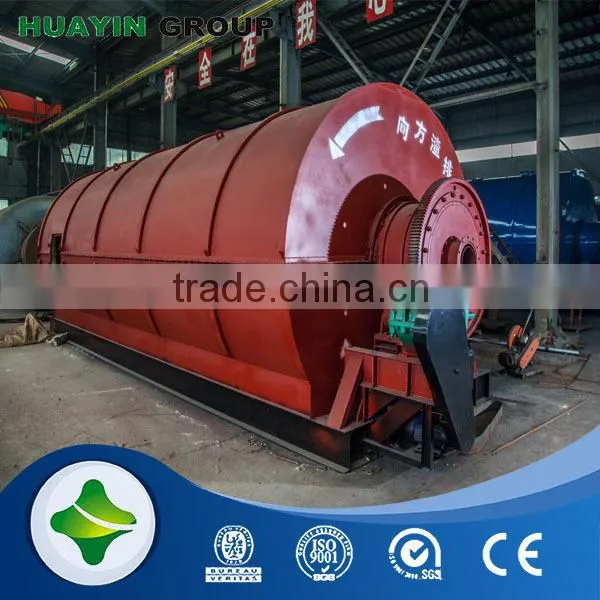 Zero emission tire oil distillation plant