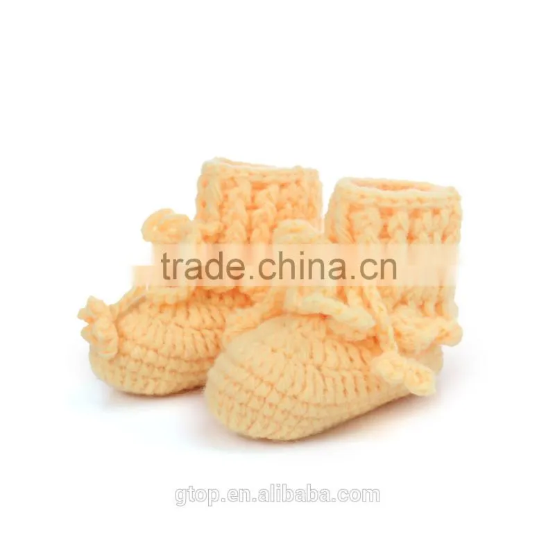 Baby Handmade Crochet Boots Shoes Supplier for 1-10 months old B-0005