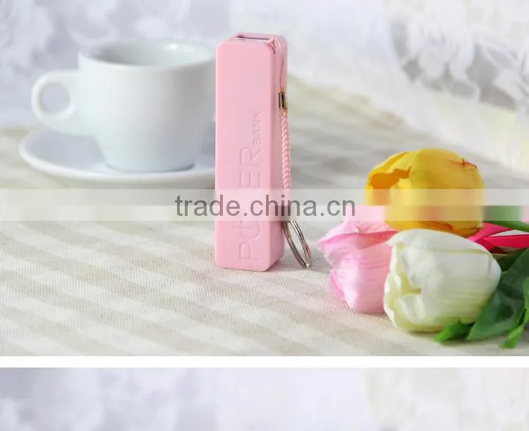 Cheapest disposable keychain mobile phone power bank charger with custom logo printing and optional capacity