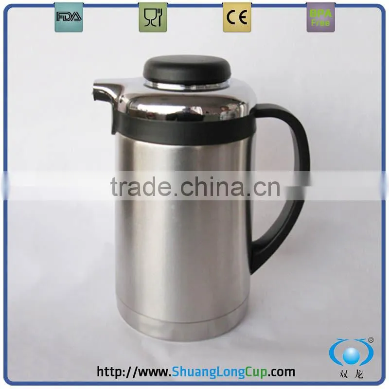 Modern design double wall stainless steel coffee pot