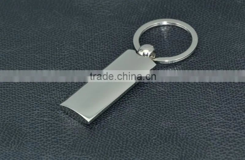 Metal die cut keychains with embossed logo