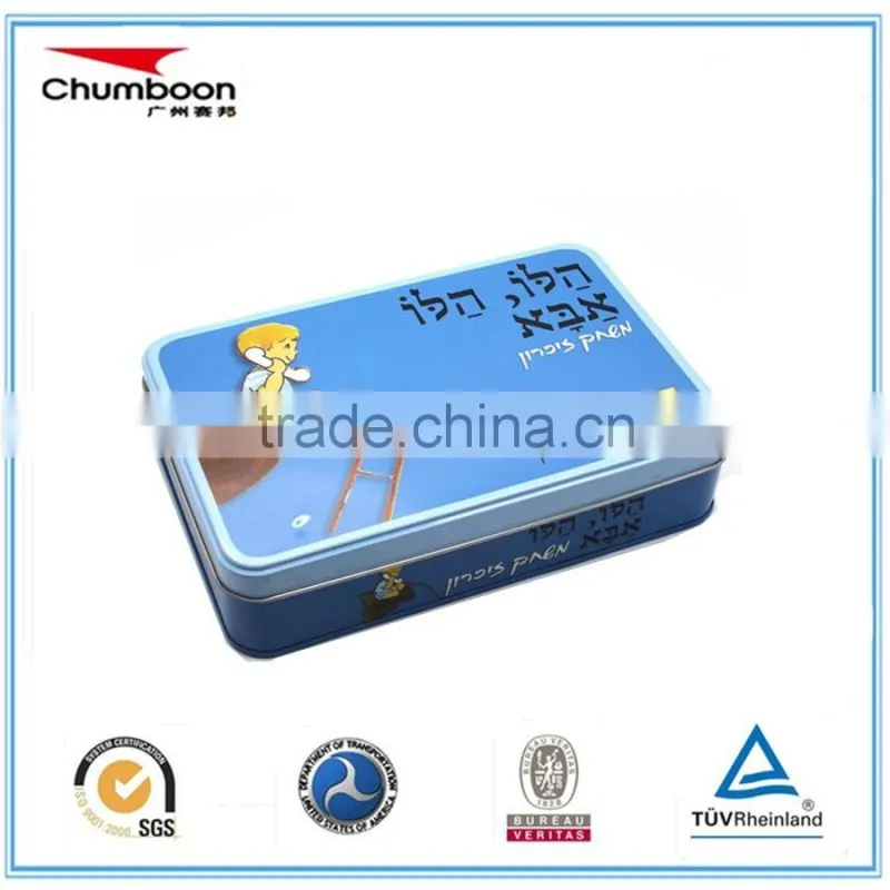 Rectangle metal tin box for jewelry