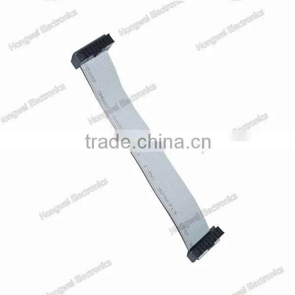 2*8pin 2.54mm IDC female connector with UL2651 28AWG 1.27mm pitch 16P flat ribbon cable assembly