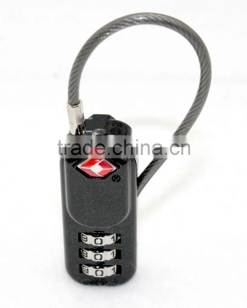 TSA 3-dial combo cable lock