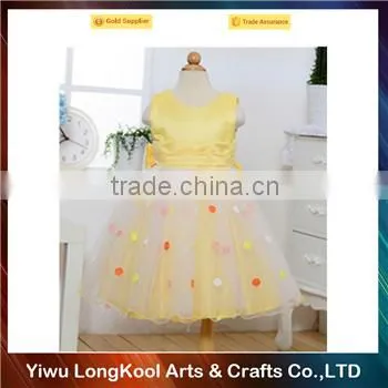 New arrival hot sale baby dress designs light yellow wedding tutu dress