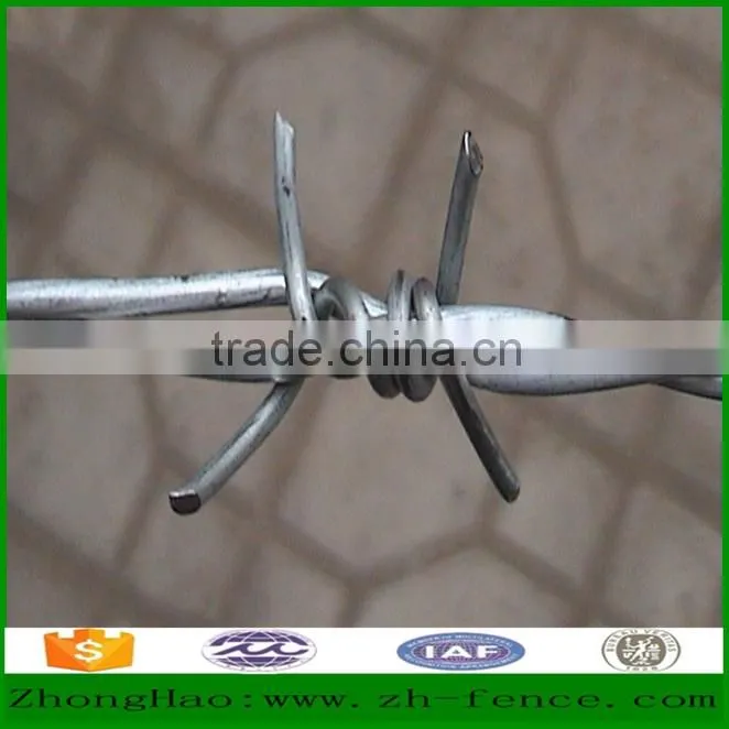 Factory direct sale hot dipped galvanized/PVC coated Barbed Wire Fence