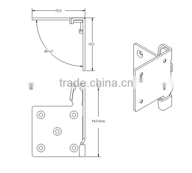 Bed bracket,bed holder,bed hang with 2 bent angles