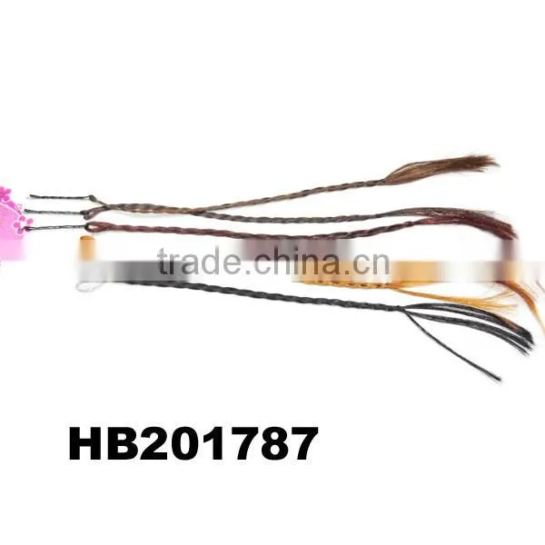 braided 100% human hair wig with hair clip