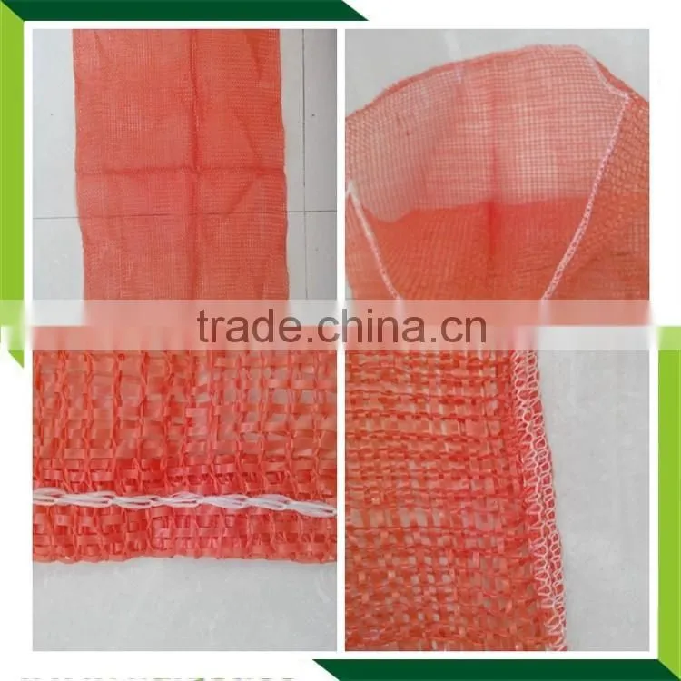 Raschel Packing Bag Fruit and Vegetable Mesh Bag , HDPE orange raschel knitted net,wholesale factory PE raschel mesh bag