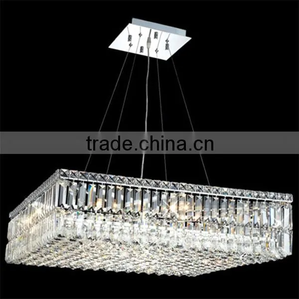 Big Rectangular Modern Luxury K9 Cystal Chandeliers Pendant Lighting